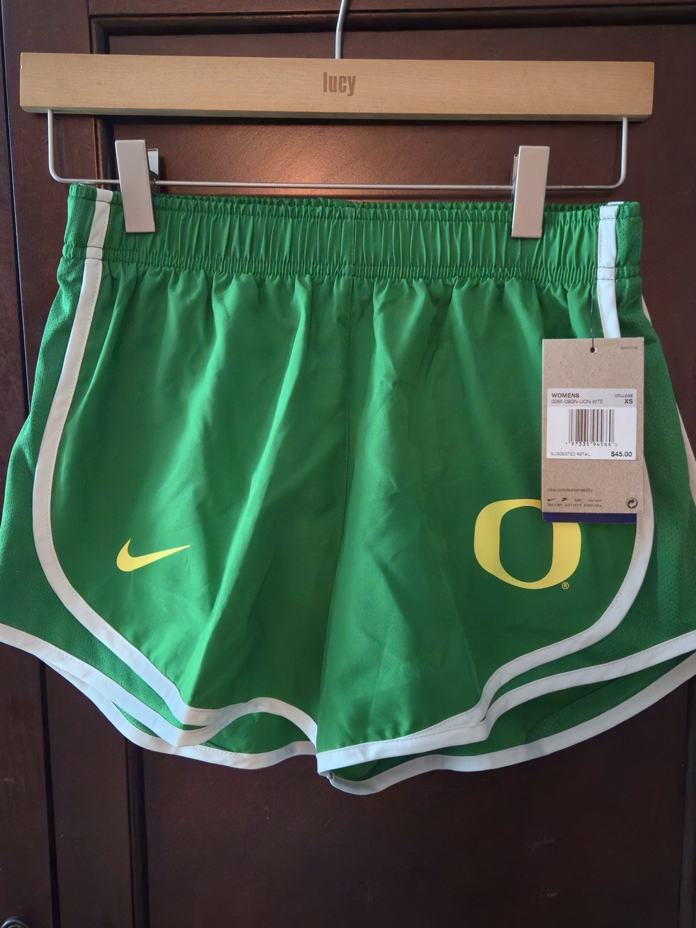 🌺 Nike Women's Green University Of Oregon Ducks Running Shorts & Socks